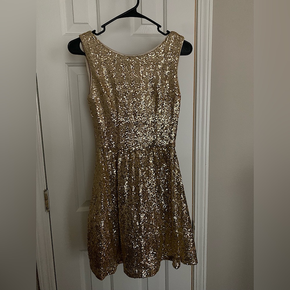 Homecoming Gold dress
